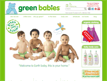 Tablet Screenshot of greenbabies.com